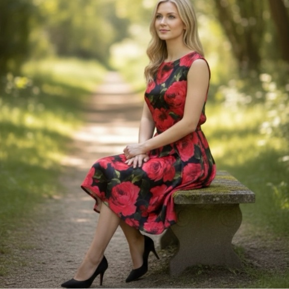 Shelby & Palmer Dresses & Skirts - Shelby & Palmer Sleeveless Floral Dress